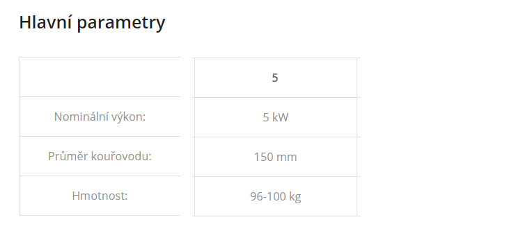 c 5 hlavní parametry